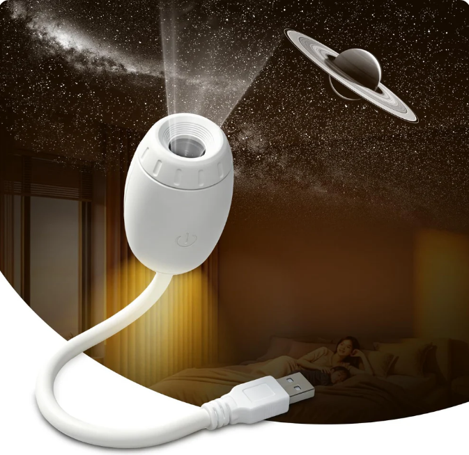 Galaxy Projector Night Light for Bedroom - 2 in 1 USB Starry Sky Led Lamp