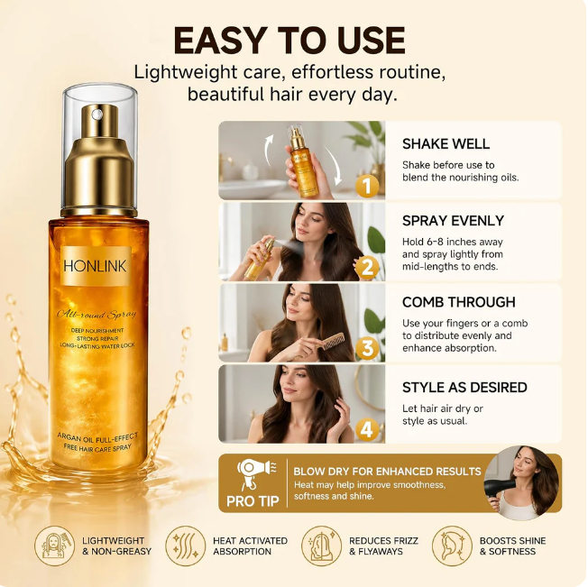 Argan Oil Anti-Frizz Hair Spray For Women