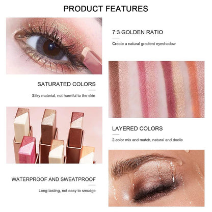 12 Colore Glitter Eye-shadow Stick Set